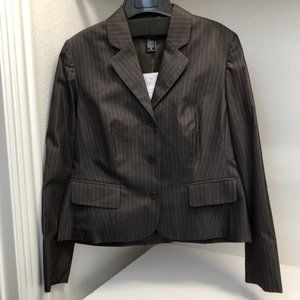 Body by Victoria brown pinstripe suit jacket